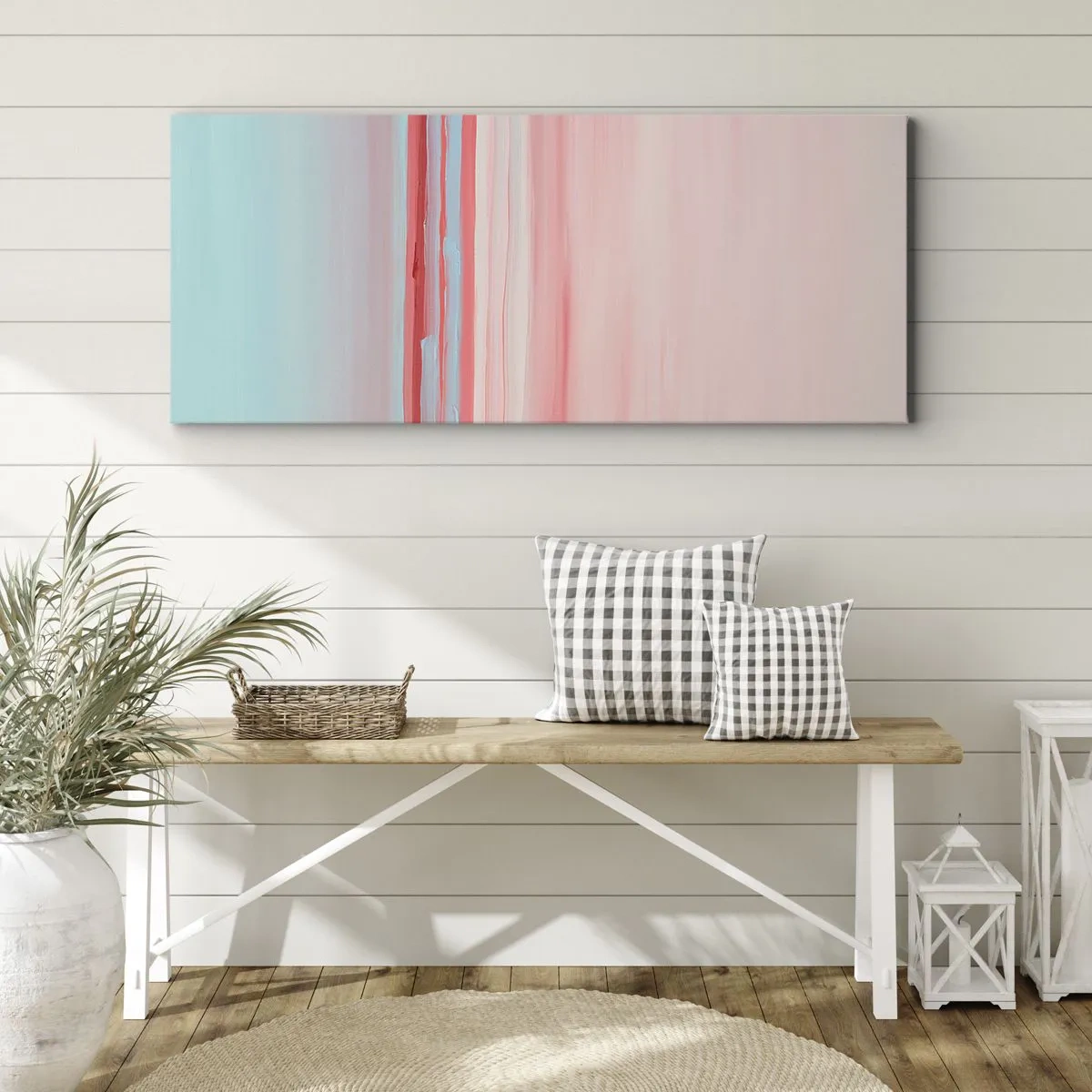 Impression sur toile - Image sur toile - Abstraction à l'aube - 100x40 cm