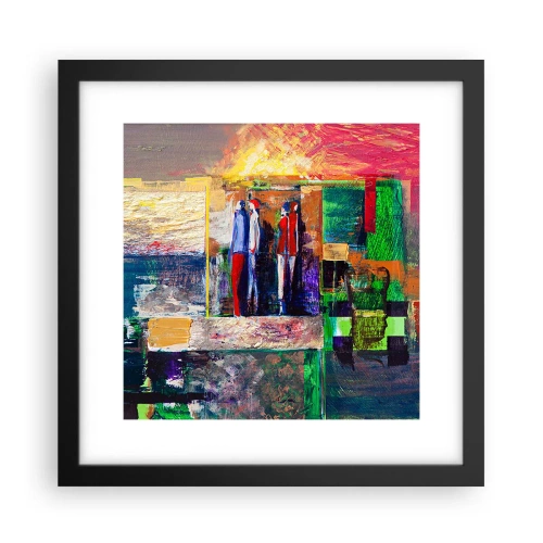 Affiche dans un cadre noir - Poster - Relations et émotions - 30x30 cm