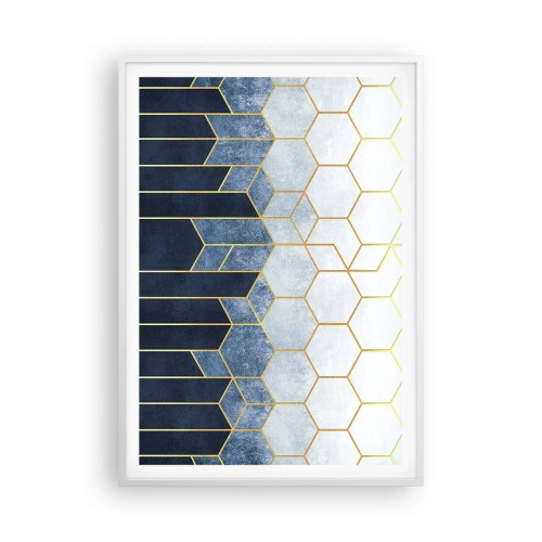 Affiche dans un cadre blanc - Poster - Composition en rythme syncopé - 70x100 cm