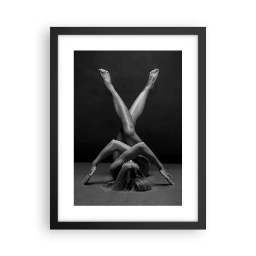 Affiche dans un cadre noir - Poster - Géométrie de la nudité - 30x40 cm