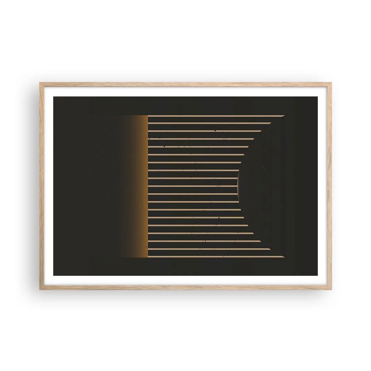 Affiche dans un chêne clair - Poster - Explorez les ténèbres - 100x70 cm