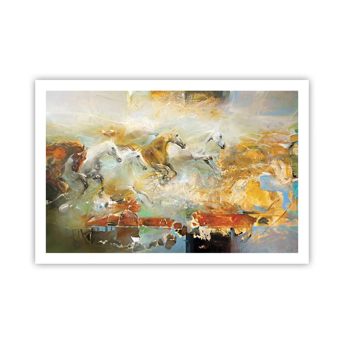 Affiche - Poster - Au galop vers la lumière - 91x61 cm