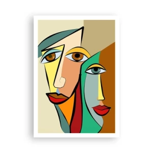 Affiche - Poster - Couple cubiste - 70x100 cm