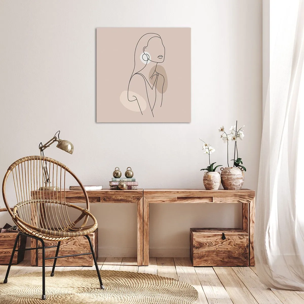 Impression sur toile - Image sur toile - Icone féminin - 30x30 cm