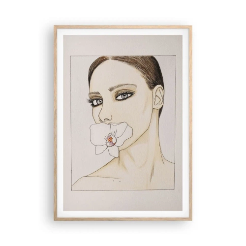 Affiche dans un chêne clair - Poster - Symbole de l'élégance et de la beauté - 70x100 cm