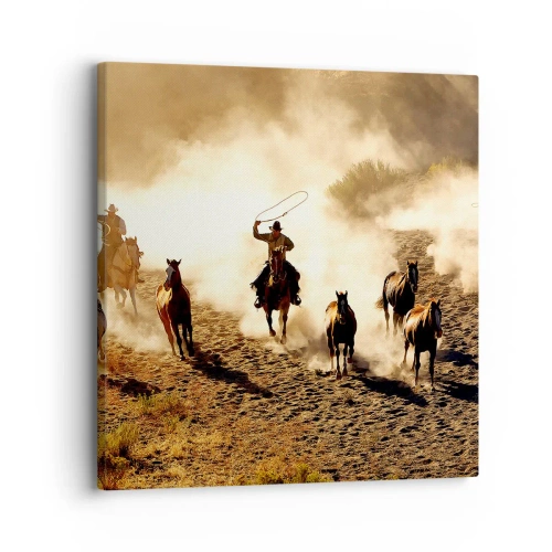 Impression sur toile - Image sur toile - L'ouest vraiment sauvage - 30x30 cm