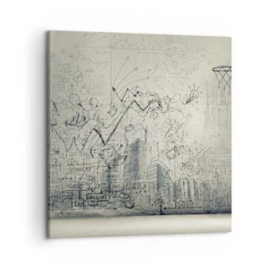 Impression sur toile - Image sur toile - Ma vie fantastique en ville - 60x60 cm