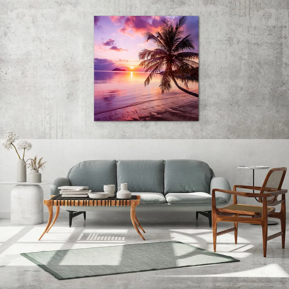 Impression sur verre - Image sur verre - Le bonheur à l'horizon - 60x60 cm