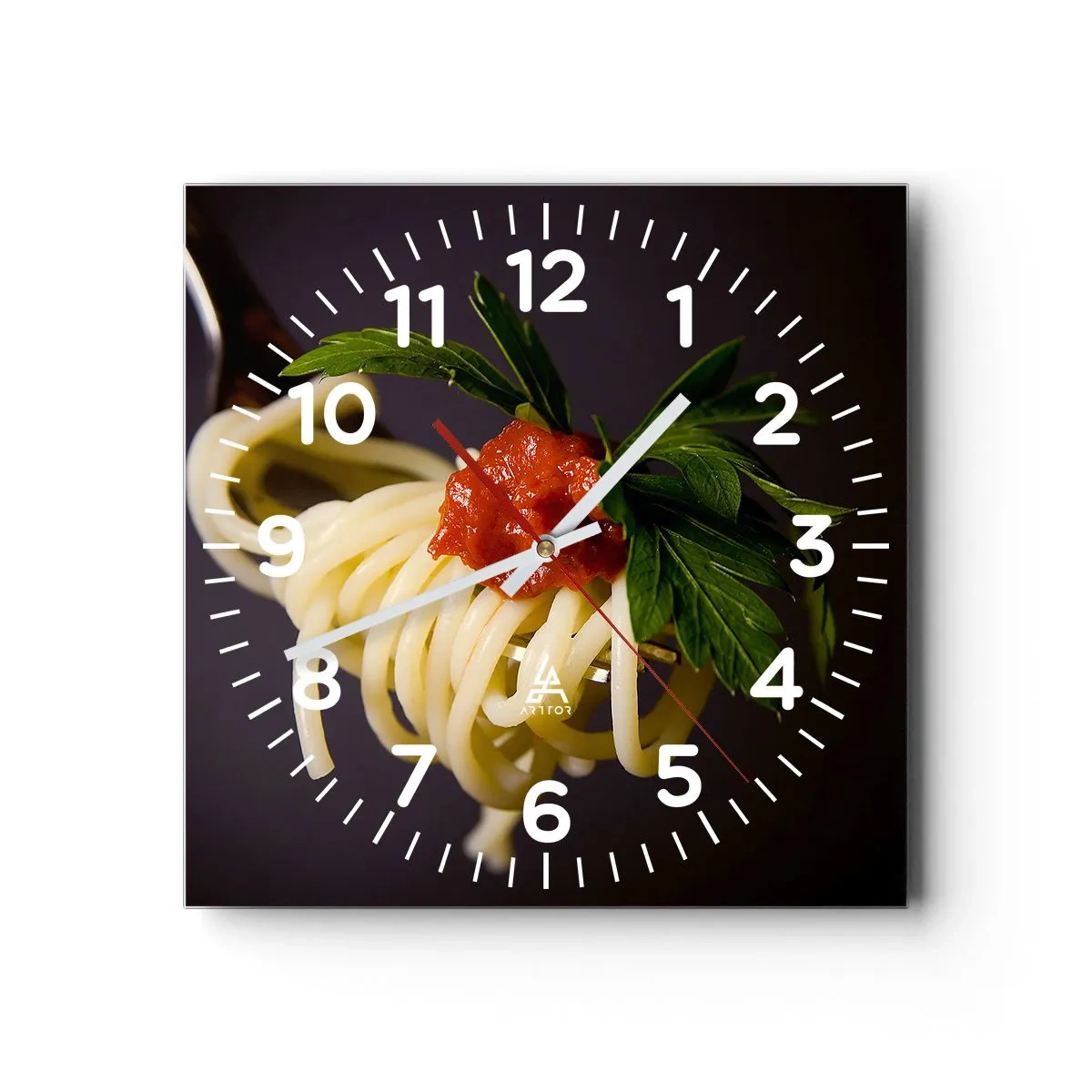 Horloge murale - Pendule murale - Une bouchée savoureuse - 30x30 cm