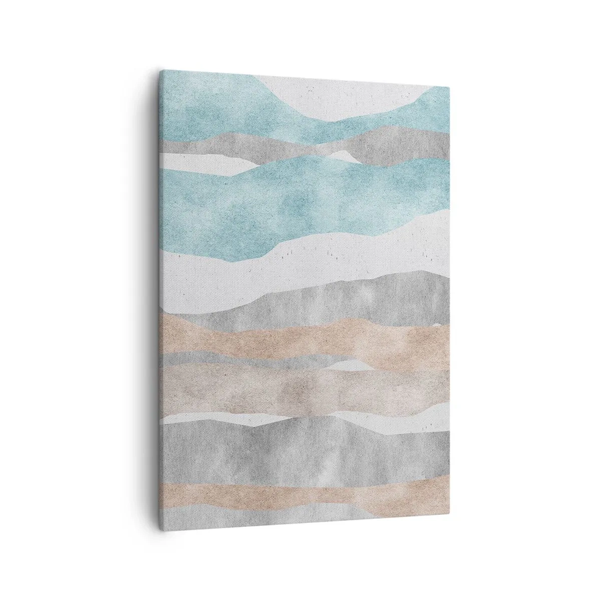 Impression sur toile - Image sur toile - Rayures abstraites aux tons pastel - 50x70cm - Une étude de proximité - Décoration murale moderne pour le salon et la chambre ARTTOR