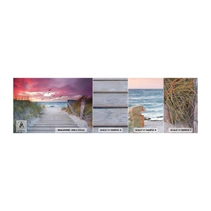 Échantillon de Papier Peint Autocollant Deluxe Sticker - Impression de la Baltique - Paysage marin, Plage, Des oiseaux - 100x30 cm