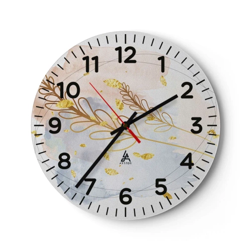 Horloge murale - Pendule murale - Explosion d'or - 40x40 cm
