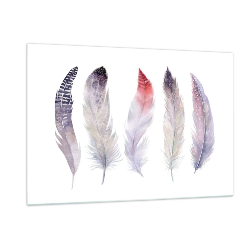 Impression sur verre - Image sur verre - Délicat comme un brouillard multicolore - 120x80cm - Délicat comme un brouillard multicolore - Décoration murale moderne pour le salon et la chambre ARTTOR