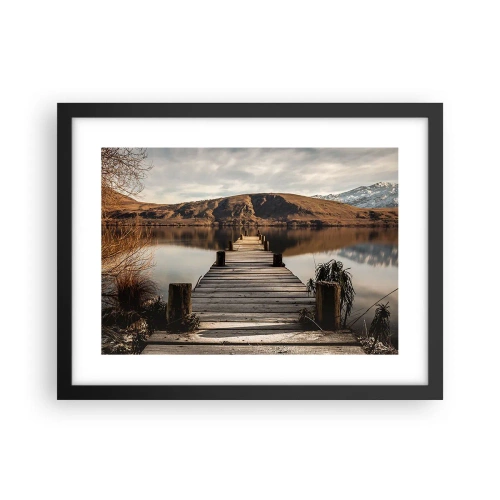 Affiche dans un cadre noir - Poster - Paysage silencieux - 40x30 cm