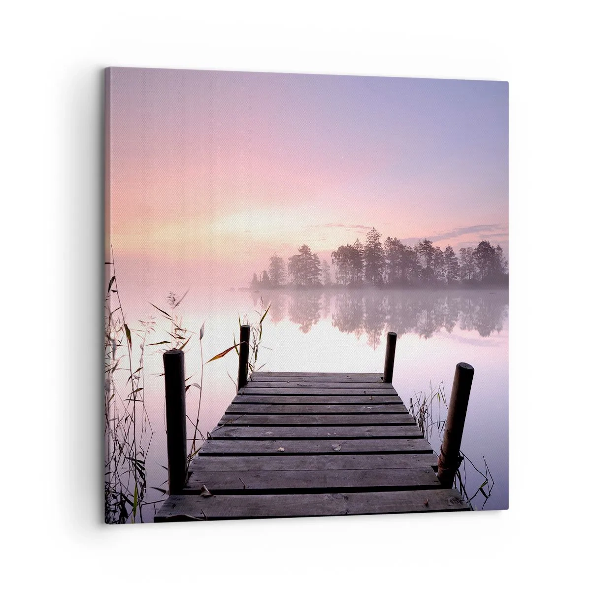 Impression sur toile - Image sur toile - De la brume lilas… - 60x60 cm