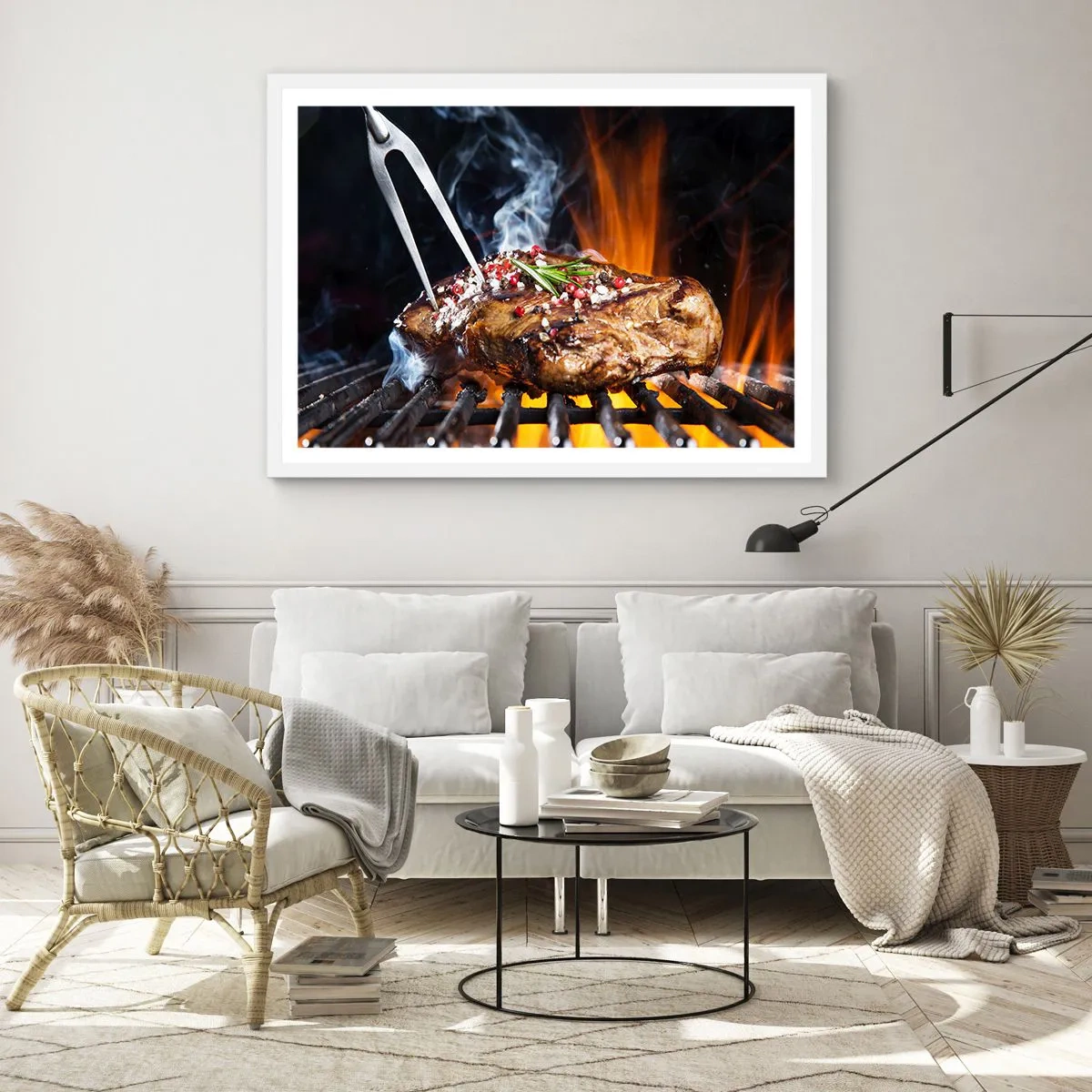 Affiche dans un cadre blanc - Poster - Juteux et parfumé - 50x40 cm