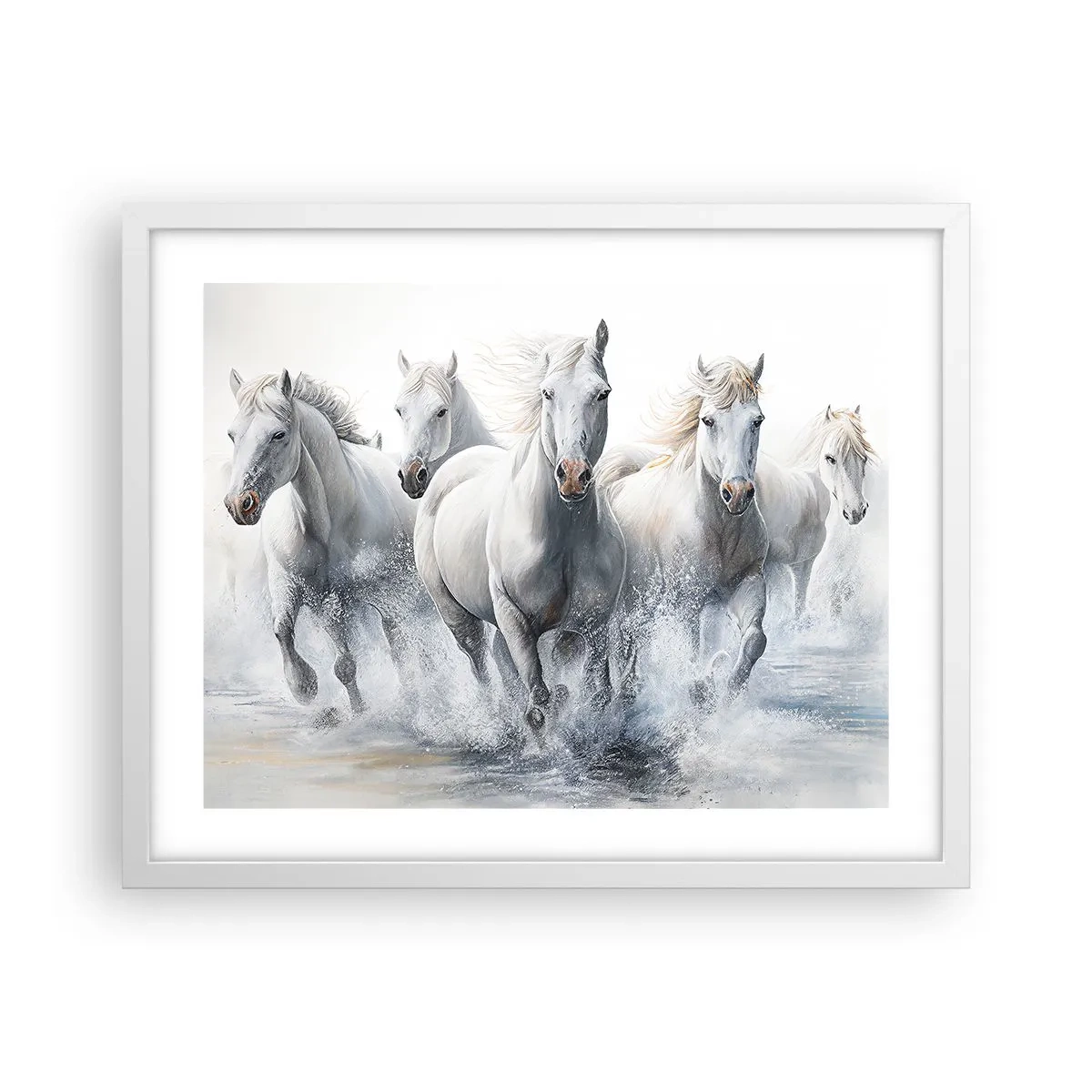Affiche dans un cadre blanc - Poster - Magie blanche - 50x40 cm