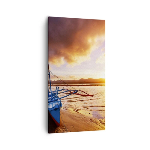 Impression sur toile - Image sur toile - Allongez-vous dans le sable après une longue journée - 55x100 cm