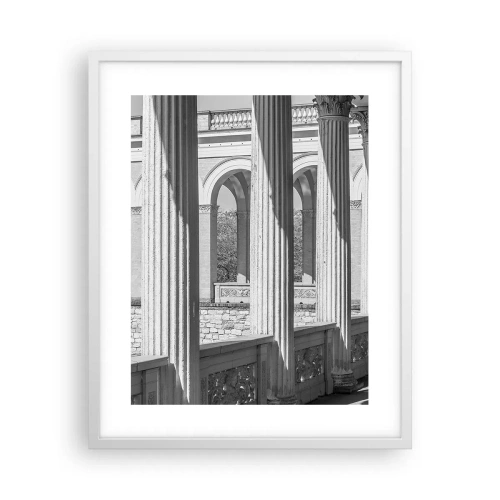Affiche dans un cadre blanc - Poster - Arcade ensoleillée - 40x50 cm