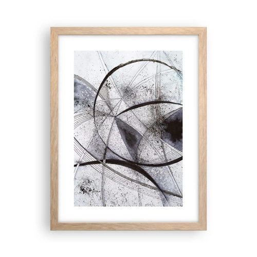 Affiche dans un chêne clair - Poster - Fantaisie futuriste - 30x40 cm
