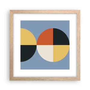 Affiche dans un chêne clair - Poster - Regarde et compte - 30x30 cm