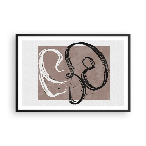Affiche dans un cadre noir - Poster - Composition – la recherche de la plénitude - 91x61 cm