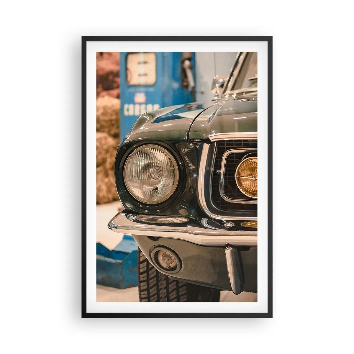 Affiche dans un cadre noir - Poster - Rencontre avec une légende - 61x91 cm