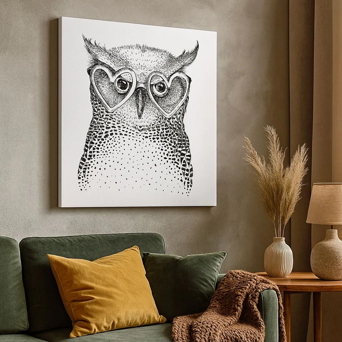 Impression sur toile - Image sur toile - Sagement et avec amour - 30x30 cm