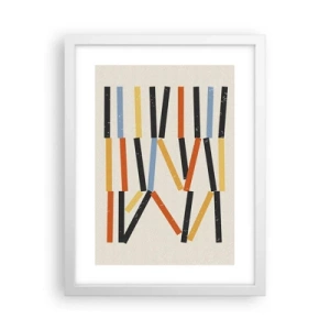 Affiche dans un cadre blanc - Poster - Composition de niveaux - 30x40 cm
