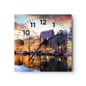 Horloge murale - Pendule murale - Beauté hollandaise sobre et sereine - 40x40 cm