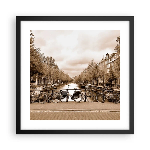 Affiche dans un cadre noir - Poster - Ambiance hollandaise - 40x40 cm