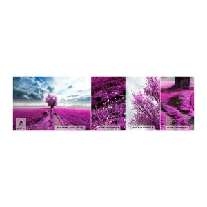 Échantillon de Papier Peint Autocollant Deluxe Sticker - Lande - nature sauvage - Paysage, Bruyères, Nature - 100x30 cm