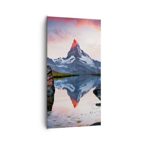 Impression sur toile - Image sur toile - Le coeur des montagnes est chaud - 65x120 cm