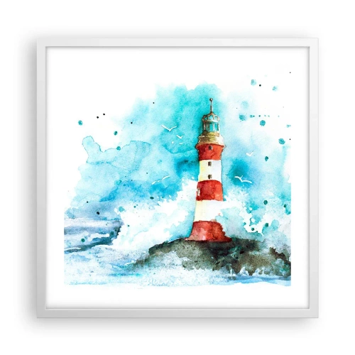 Affiche dans un cadre blanc - Poster - Unité des éléments - 50x50 cm