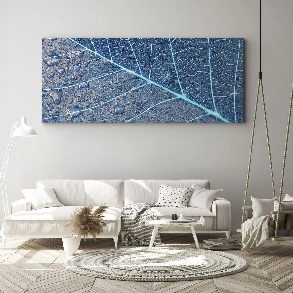 Impression sur toile - Image sur toile - La vie en bleu - 100x40 cm