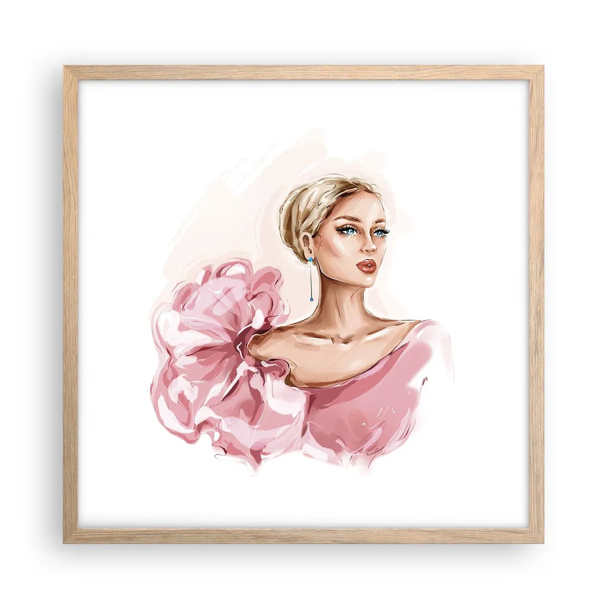 Affiche dans un chêne clair - Poster - Comme peinte... - 50x50 cm