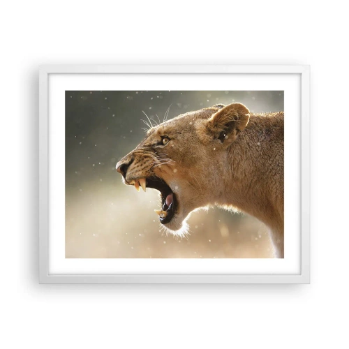 Affiche dans un cadre blanc - Poster - Essayez de ne pas écouter - 50x40 cm