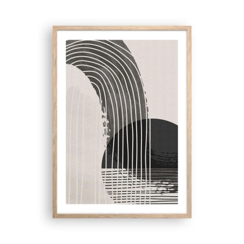 Affiche dans un chêne clair - Poster - Aller et retour - 50x70 cm