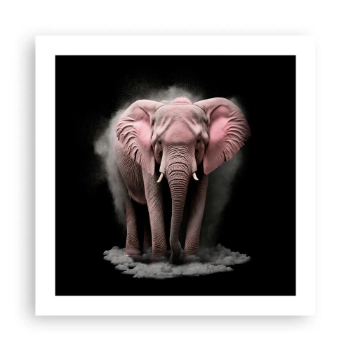 Affiche - Poster - Ne pensez pas à un éléphant rose ! - 50x50 cm