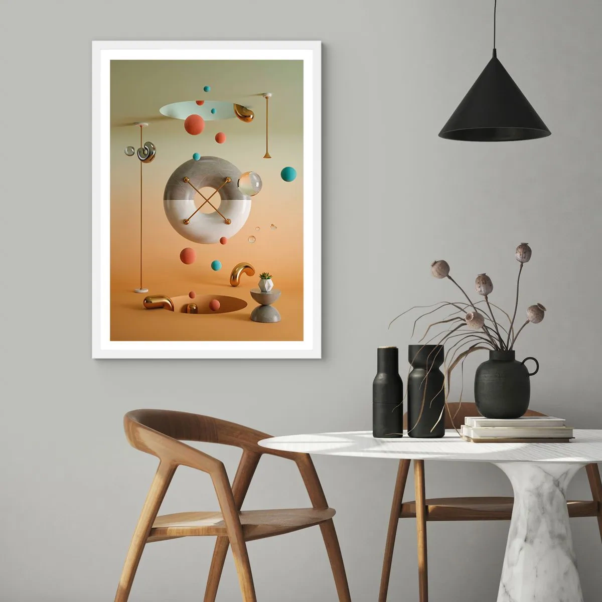 Affiche dans un cadre blanc - Poster - Tout peut arriver - 50x70 cm