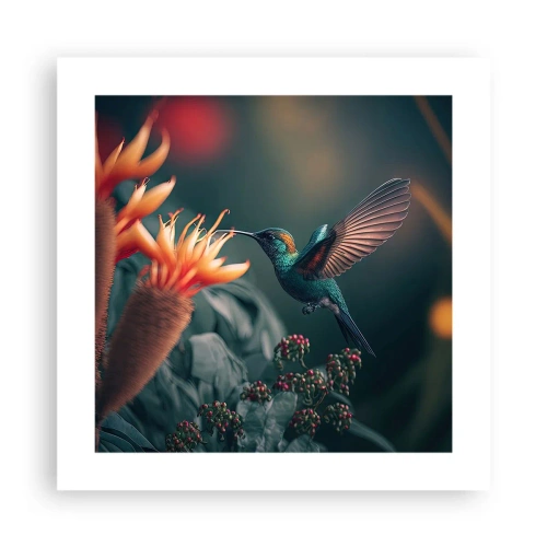 Affiche - Poster - une vie vraiment colorée - 40x40 cm