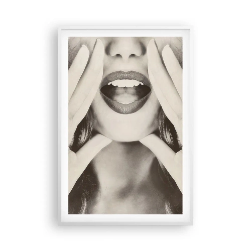 Affiche dans un cadre blanc - Poster - J'arrive! - 61x91 cm