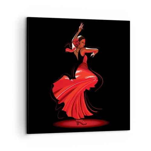 Impression sur toile - Image sur toile - L'esprit fougueux du flamenco - 60x60 cm