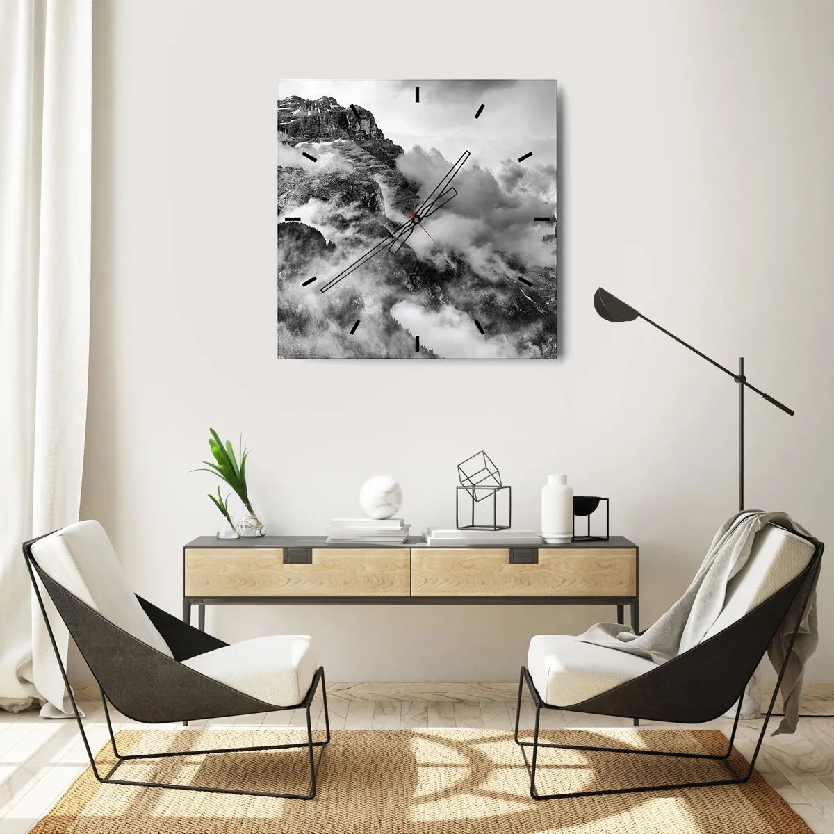 Horloge murale - Pendule murale - Belle et cruelle - 30x30 cm