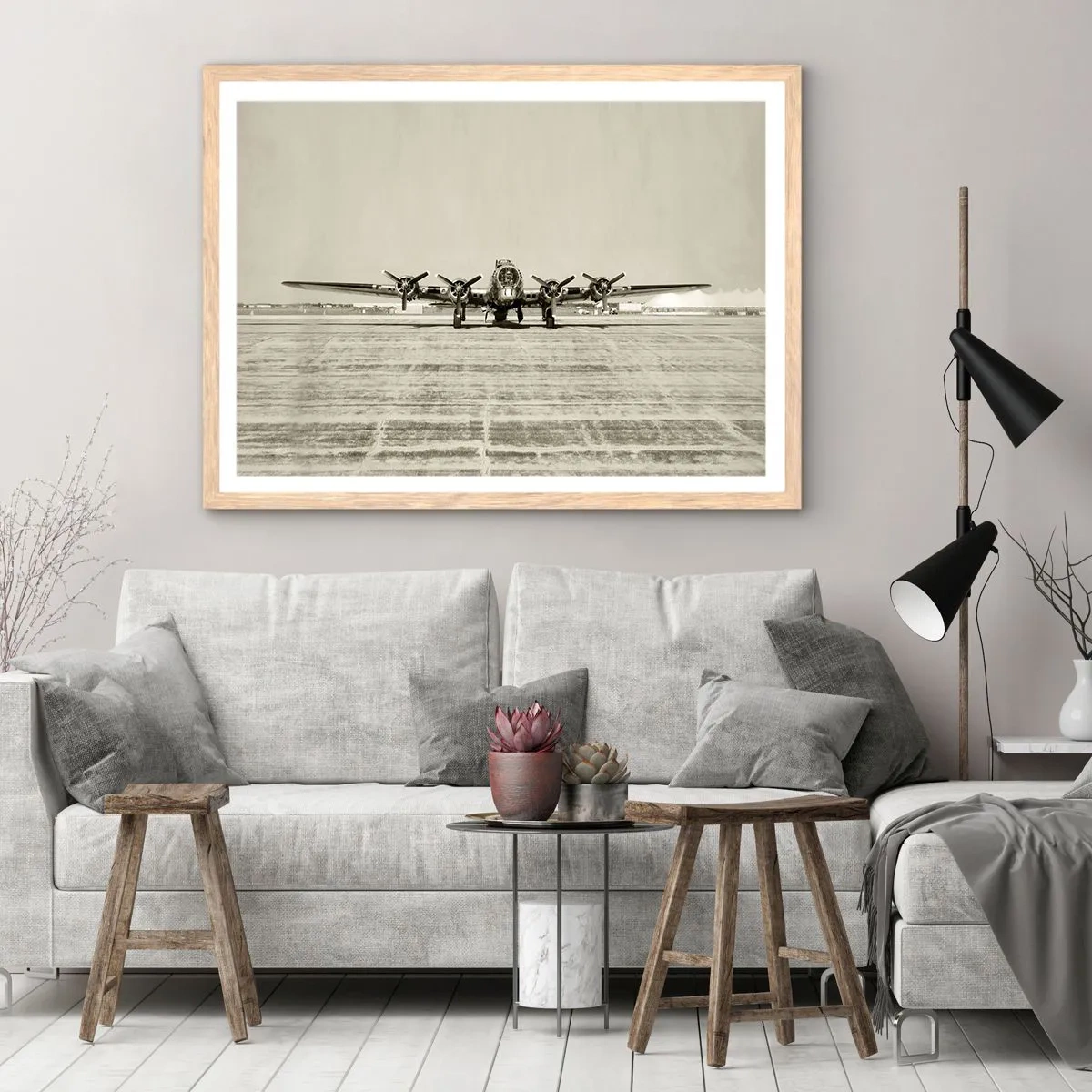 Affiche dans un chêne clair - Poster - Toujours prêt! - 50x40 cm