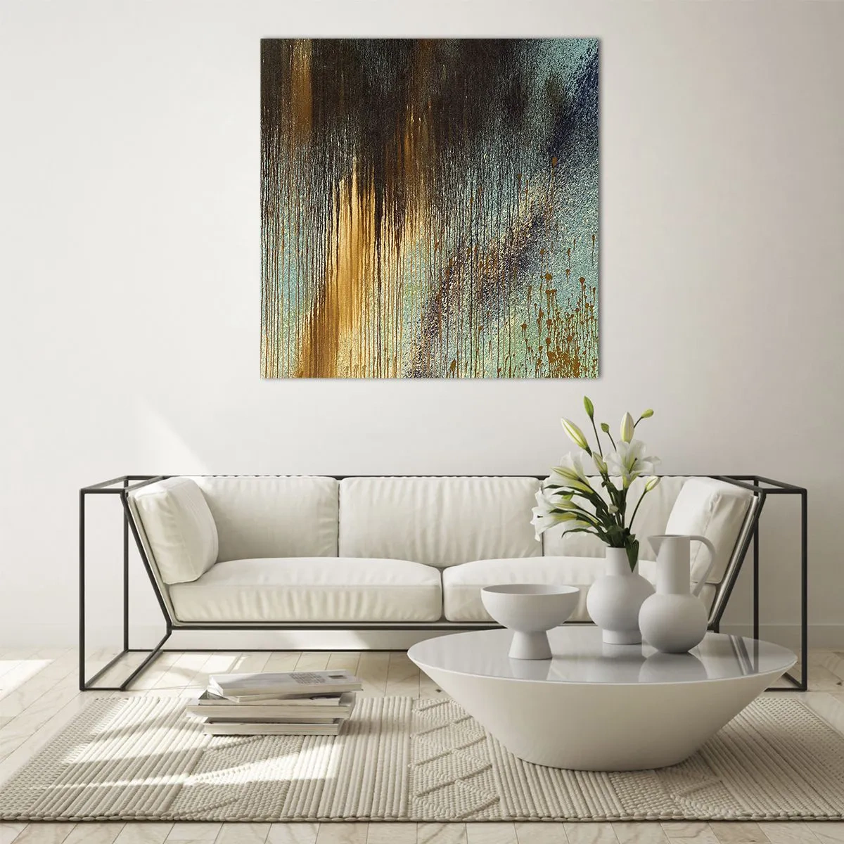 Impression sur verre - Image sur verre - Une composition de couleirs non fortuite - 40x40 cm