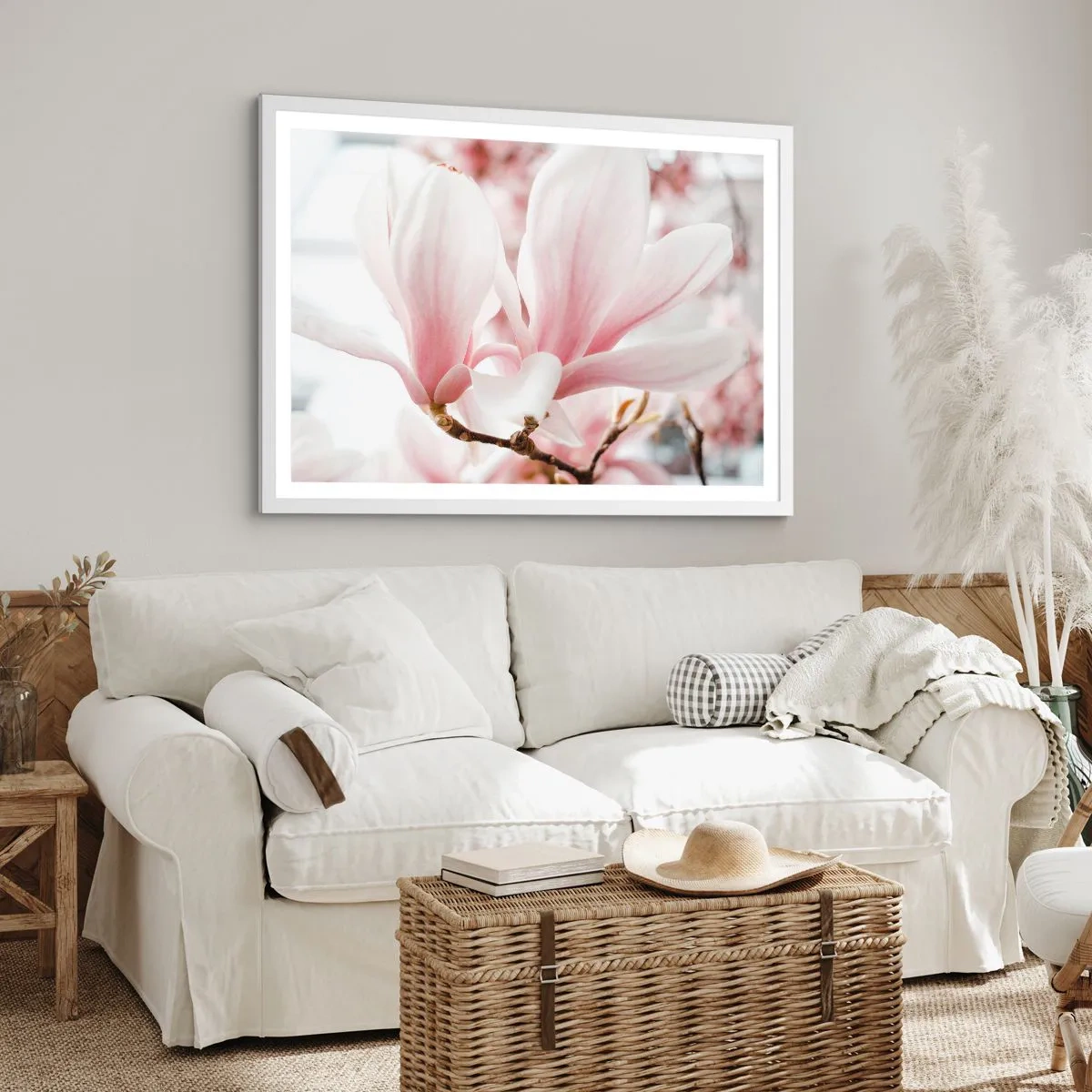 Affiche dans un cadre blanc - Poster - Abondance de tendresse - 40x30 cm