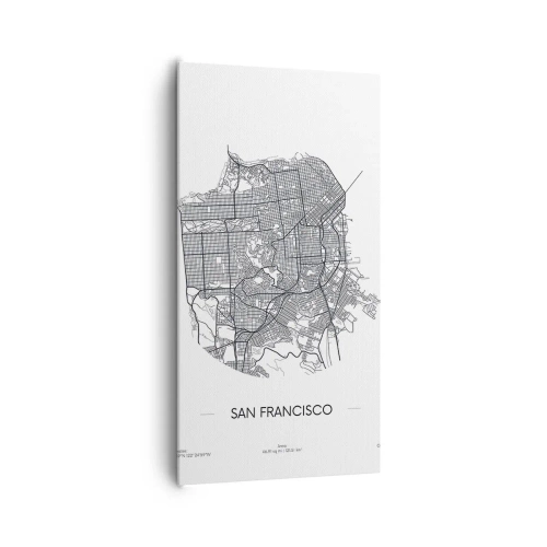 Impression sur toile - Image sur toile - Anatomie de San Fransisco - 65x120 cm