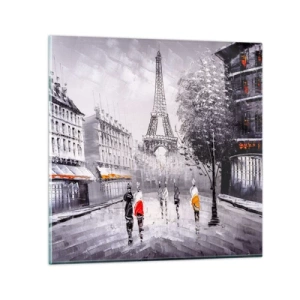 Impression sur verre - Image sur verre - Balade parisienne - 70x70 cm
