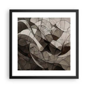 Affiche dans un cadre noir - Poster - Circulation des couleurs de la terre - 40x40 cm